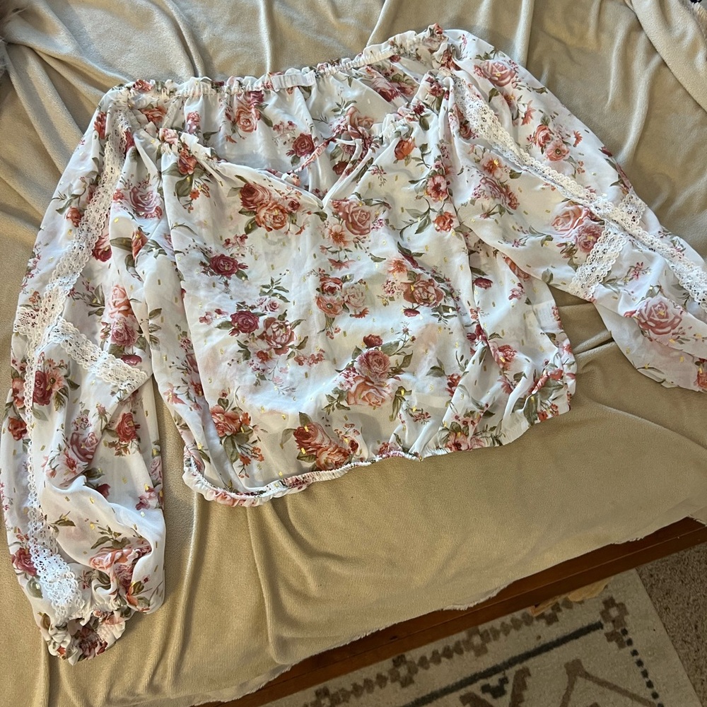 Floral Off-Shoulder Women's Top
